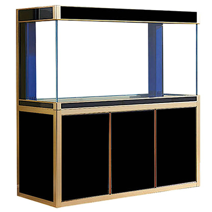 Aqua Dream 175 Gallon Tempered Glass Aquarium Black and Gold  - AD-1560-BK