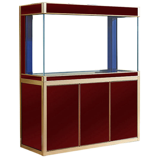 Aqua Dream 135 Gallon Tempered Glass Aquarium Red and Gold  - AD-1260-RD