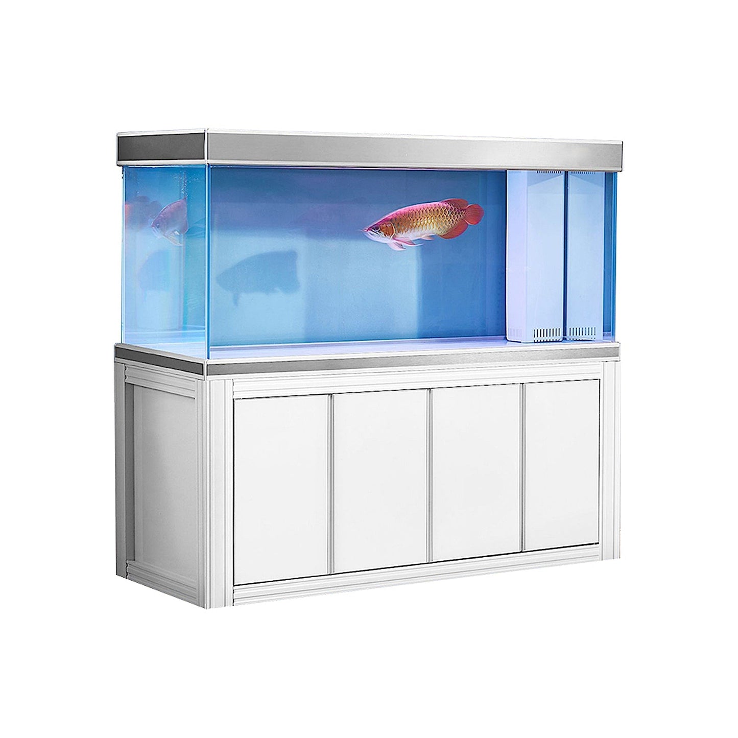 Aqua Dream 230 Gallon Tempered Glass Aquarium White and Silver -  AD-1760-WS