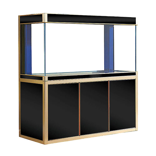 Aqua Dream 135 Gallon Tempered Glass Aquarium Black With Gold  - AD-1260-BK