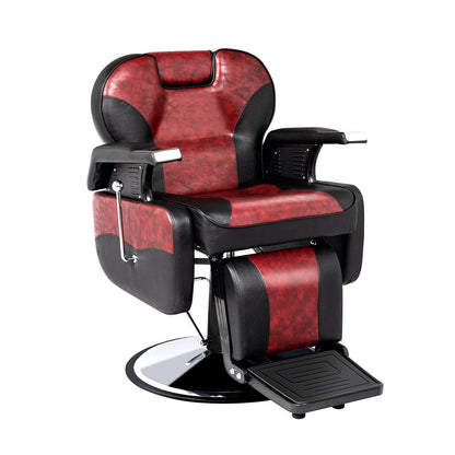 OmySalon BC1201 Classical Style Heavy Duty Hydraulic Reclining Barber Chair - G59000267
