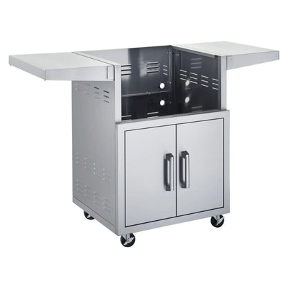 Broilmaster 26-Inch Cart with 2 Doors and 2 Fold-Down Side Shelves in Stainless Steel  - BSACT26