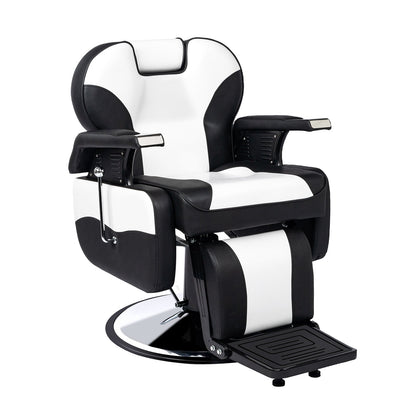 OmySalon BC1201 Classical Style Heavy Duty Hydraulic Reclining Barber Chair - G59000267