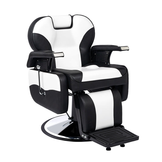 OmySalon BC1201 Classical Style Heavy Duty Hydraulic Reclining Barber Chair - G59000267