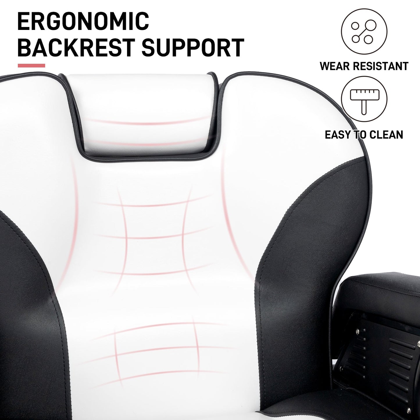 OmySalon BC1201 Classical Style Heavy Duty Hydraulic Reclining Barber Chair - G59000267