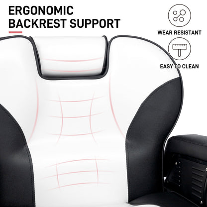 OmySalon BC1201 Classical Style Heavy Duty Hydraulic Reclining Barber Chair - G59000267