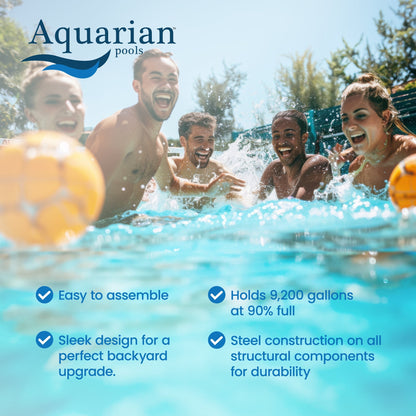 Aquarian Venetian 24ft x 52in Above Ground Swimming Pool with Liner and Skimmer - 99854