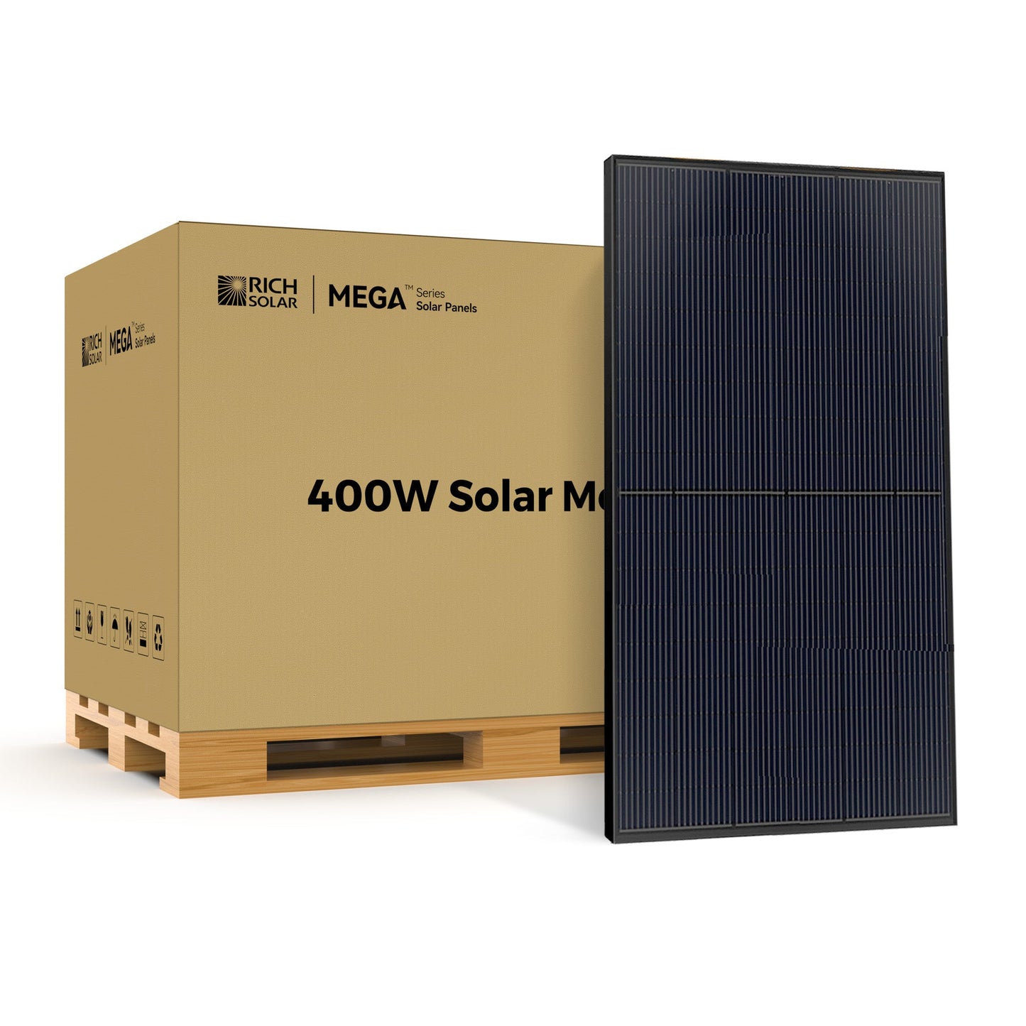 Rich Solar 400 | 400 Watt Solar Panel | Premium Grid-tie or Off-grid Solar Panel for Residential, Commercial, Agriculture  - RS-M400-8