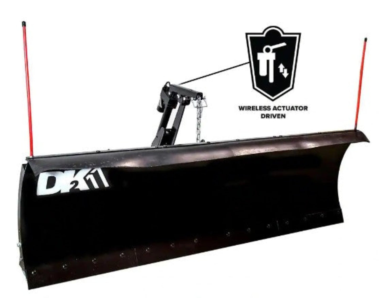 DK2 AVAL8219ELT 82 x 19 in. Universal Truck Mount T-Frame Snow Plow Kit with Actuator and Wireless Remote New - AVAL8219ELT