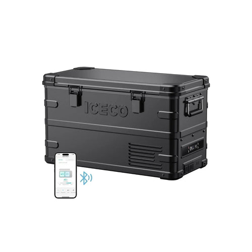 APL35 Dual Zone Aluminum Black Fridge | ICECO | 35 LT