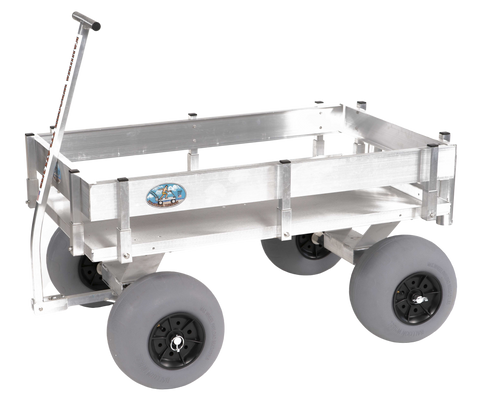 Alumacart Big Kahuna Rust Resistant Large Beach and Fishing Wagon with Rod Holders New - ALUM115
