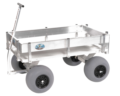 Alumacart Big Kahuna Rust Resistant Large Beach and Fishing Wagon with Rod Holders New - ALUM115