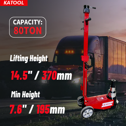Katool Floor Pneumatic Hydraulic Car Truck Lift Garage Shop Heavy Duty - Jack 80T