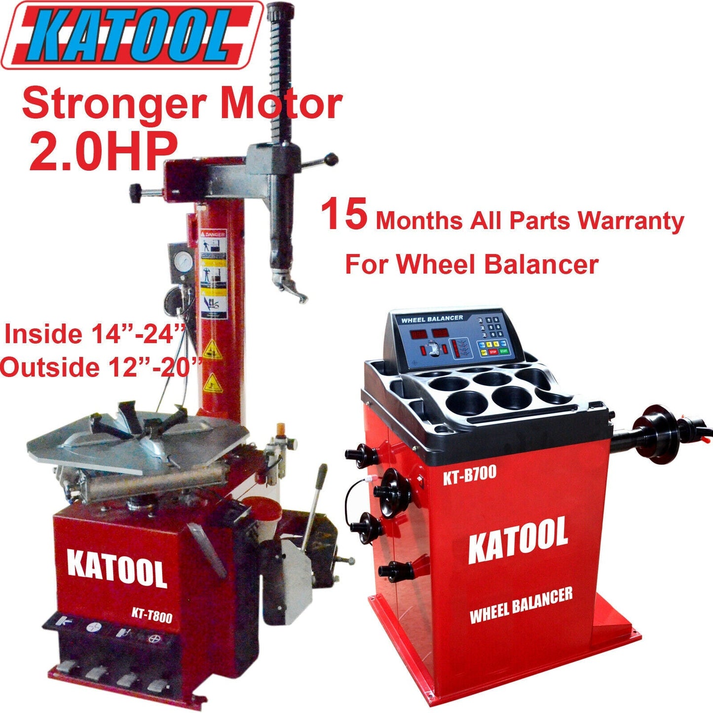 Katool KT-T800 & KT-B700 Tire Changer and Balancer Combo
