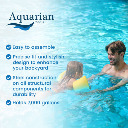 Aquarian Phoenix 21' x 52" Round Steel Frame Above Ground Outdoor Swimming Pool - 74472
