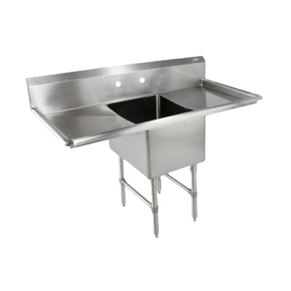 John Boos 1B18244-2D18 One Compartment Sink with Two 18" Drainboards - JB1B182442D18