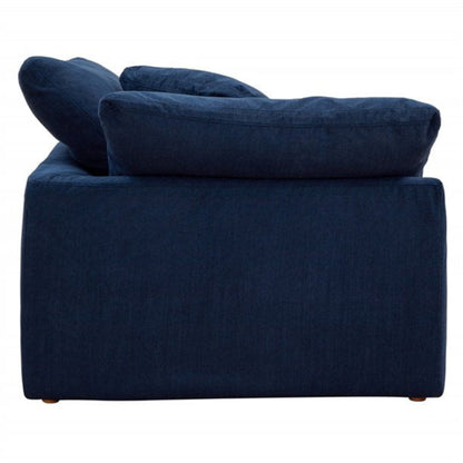 Sunset Trading Cloud Puff 4 Piece 132" Wide Slipcovered Modular Sectional Sofa with Ottoman - SU-1458-49-1C-2A-1O