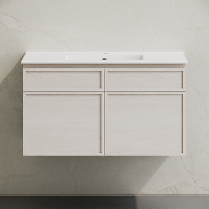 Swiss Madison St. Tropez 36" Wall-Mounted Bathroom Vanity in White Oak with Sink Top - SM-BV0829WO