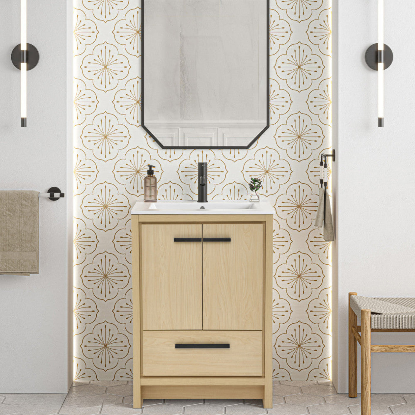 Swiss Madison Virage 24 Freestanding, Bathroom Vanity in Natural Oak - SM-BV730LK