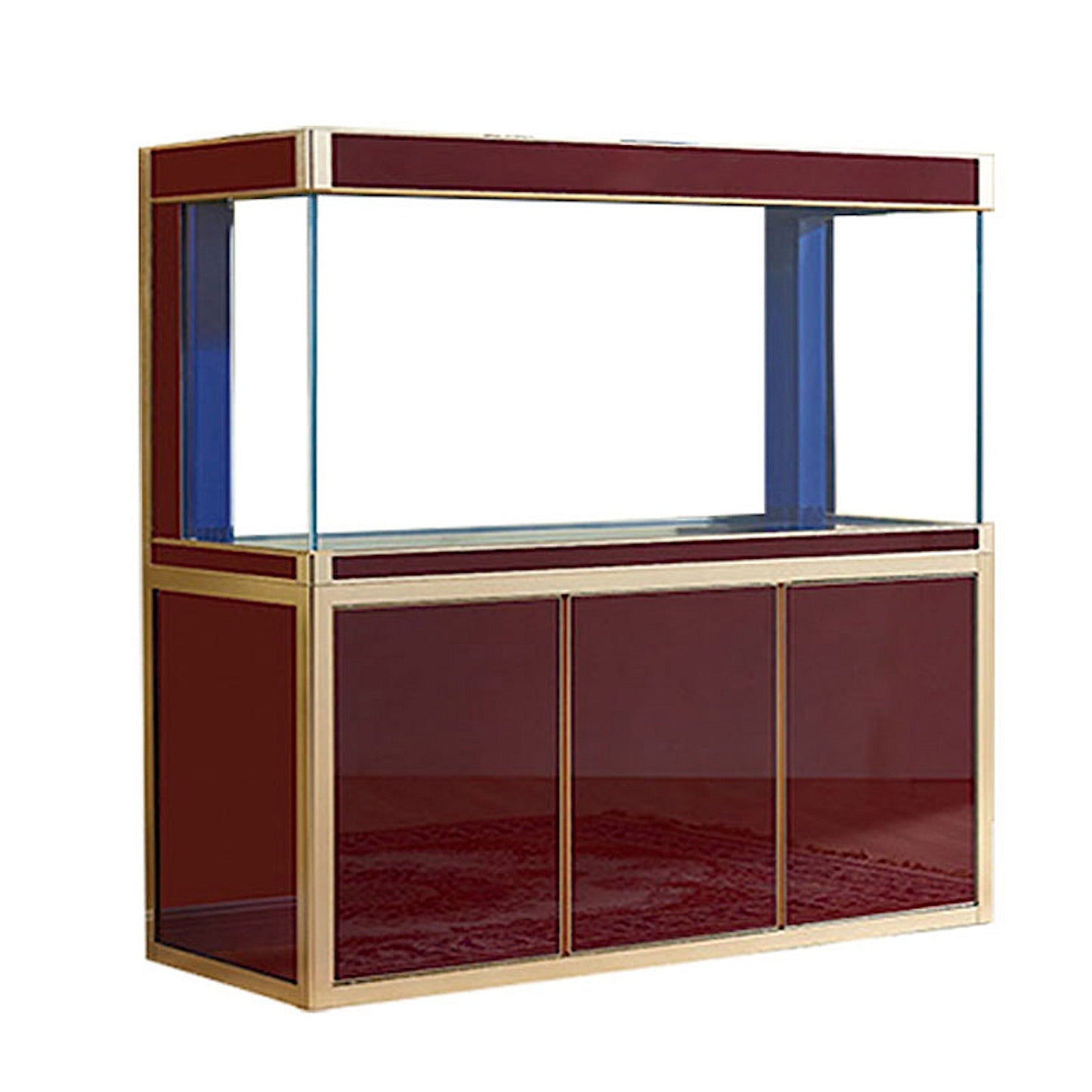 Aqua Dream 175 Gallon Tempered Glass Aquarium Red and Gold  - AD-1560-RD