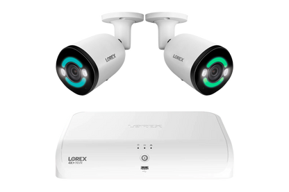 Lorex 4K+ 12MP 16 Camera Capable (8 Wired + 8 Fusion Wi-Fi ) 2TB Wired NVR System with H30 IP Bullet Cameras - N4KPL2-82WB