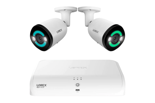 Lorex 4K+ 12MP 16 Camera Capable (8 Wired + 8 Fusion Wi-Fi ) 2TB Wired NVR System with H30 IP Bullet Cameras - N4KPL2-82WB