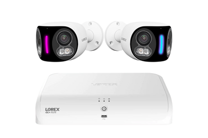 Lorex Fusion 4K+ 16 Channel (8 Wired + 8 Fusion Wi-Fi) 2TB NVR System with Two 4K Dual Lens Wi-Fi Cameras - N910-2W