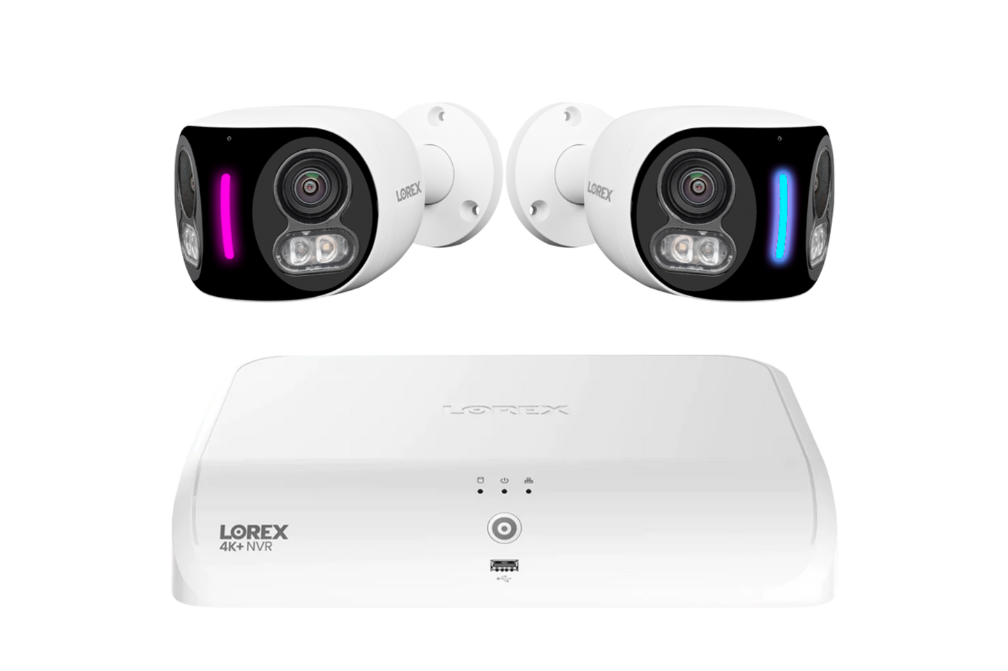 Lorex Fusion 4K+ 16 Channel (8 Wired + 8 Fusion Wi-Fi) 2TB NVR System with Two 4K Dual Lens Wi-Fi Cameras - N910-2W