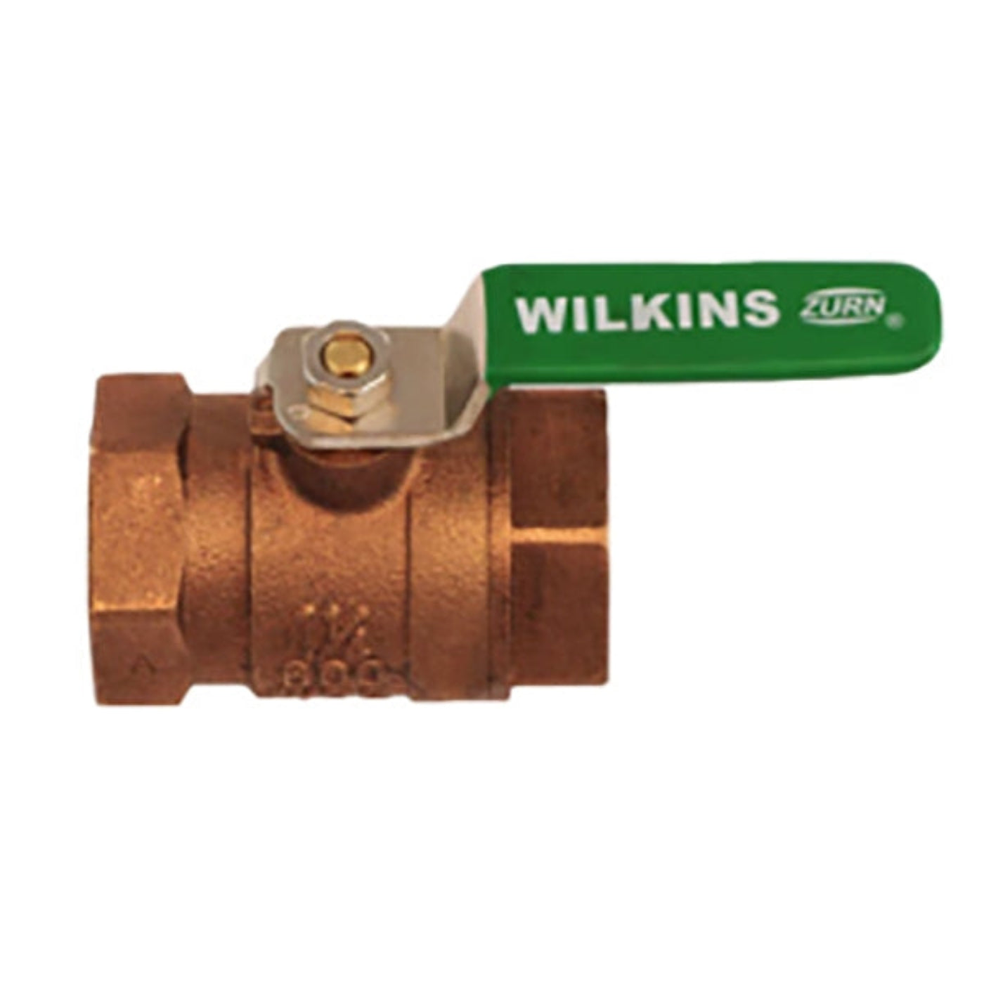 Zurn Wilkins 2-850TXL 2" Full-Port Bronze Ball Valve, Tapped - 2-850TXL
