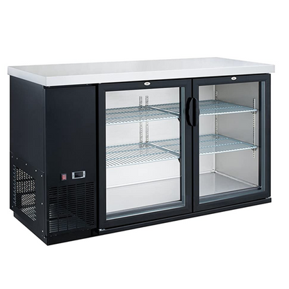 Chef AAA  Commercial 2 Swing Door Back Bar and Beer Beverage Cooler 15.24 cu.ft. - TBB60-H2