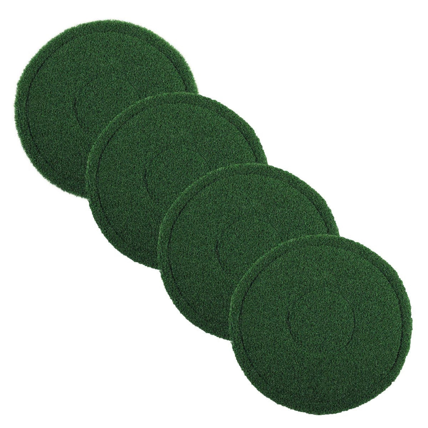 CleanFreak 20" Green Extreme Grout Scrubbing Turf Pads for Floor Buffers - Case of 4 - AME-402920
