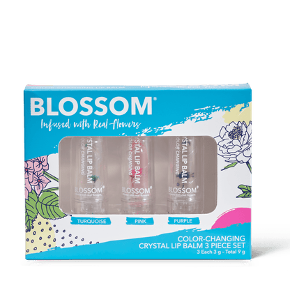 Blossom 3 Piece Set - Color-Changing Crystal Lip Balm - BL-GS2