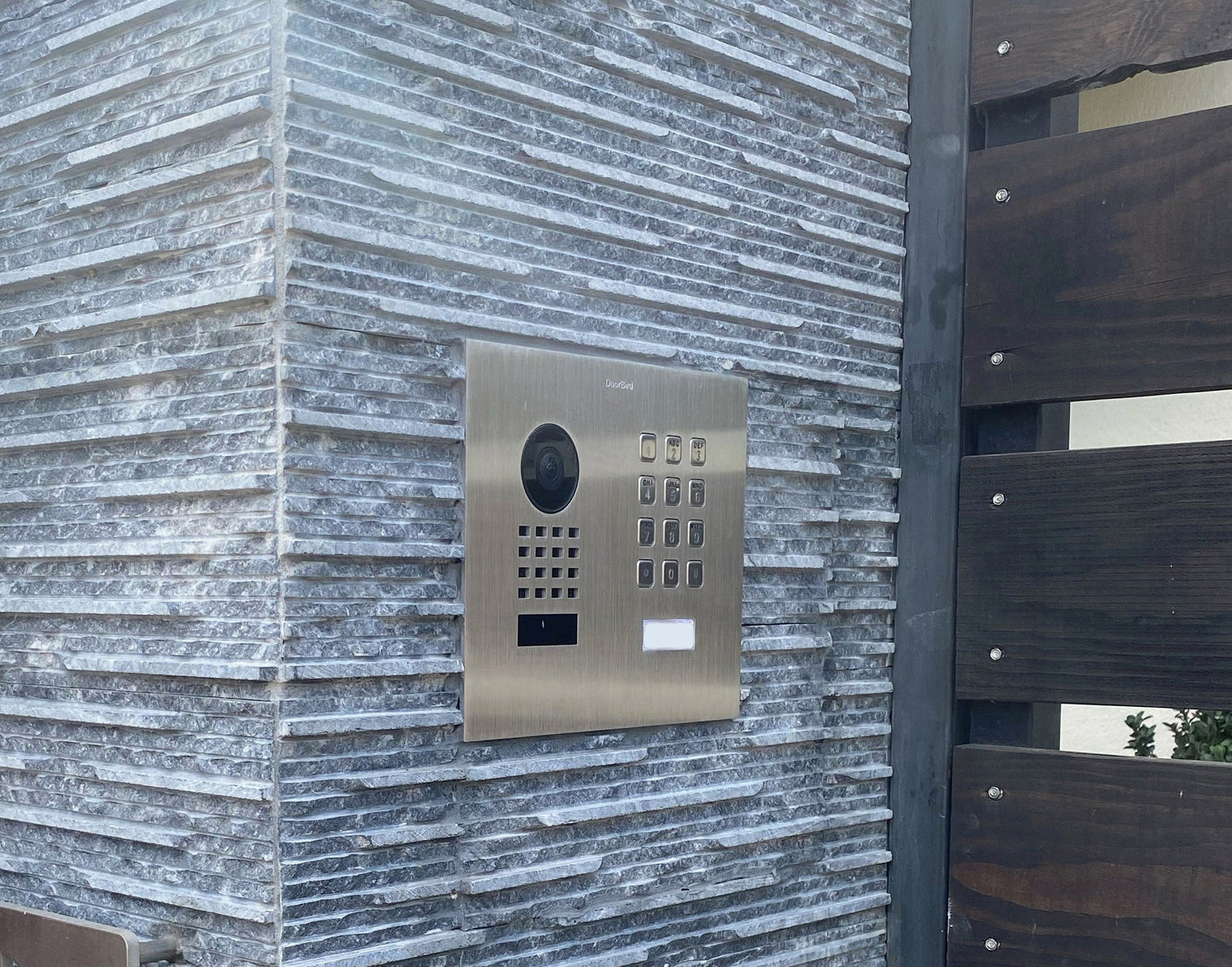 DoorBird D1101KH Modern Flush-Mount IP Video Door Station, 1 Call Button in Stainless Steel V2A