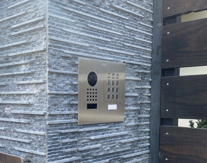 DoorBird D1101KH Modern Flush-Mount IP Video Door Station, 1 Call Button in Stainless Steel V2A
