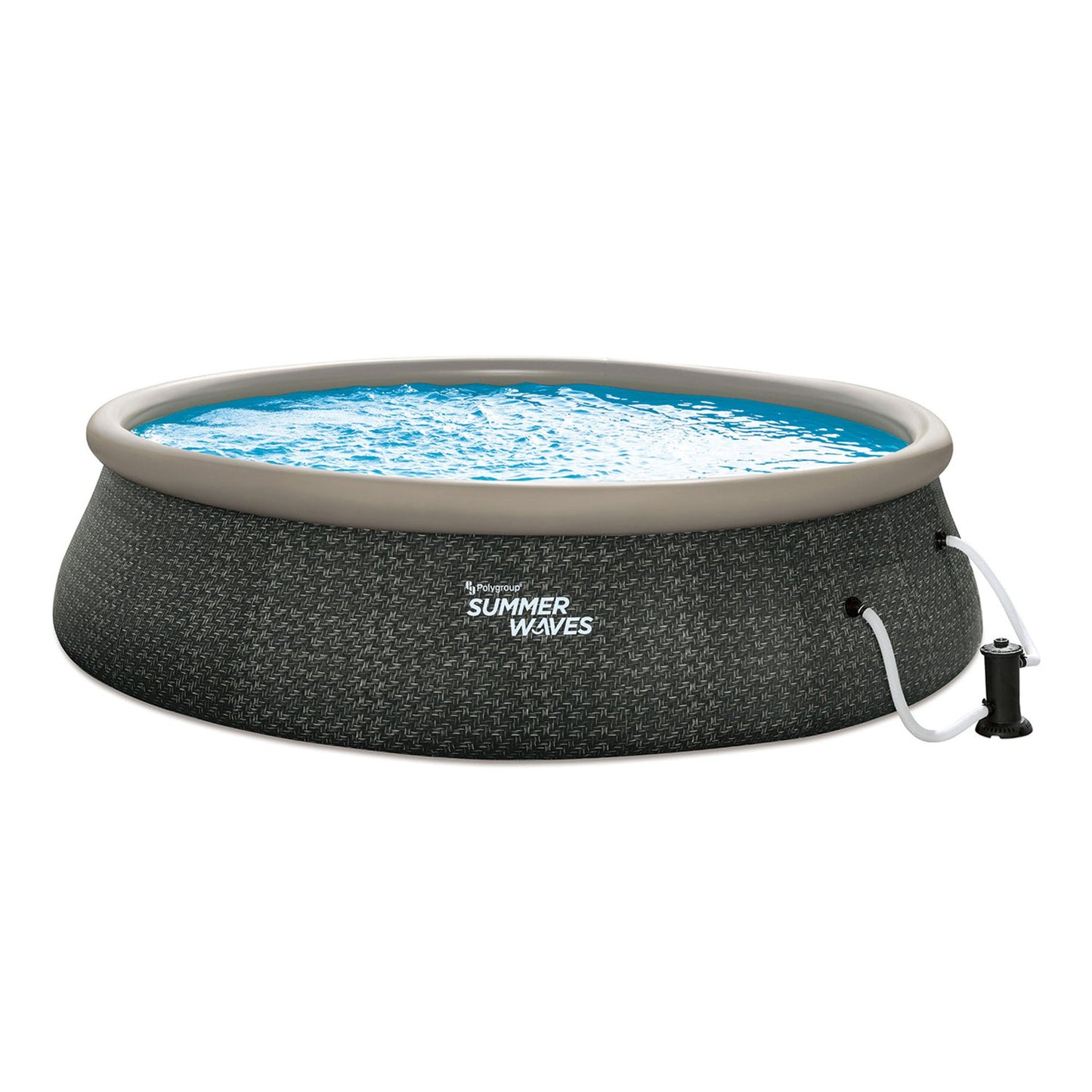 Summer Waves 18ft x 48in Quick Set Ring Above Ground Pool, Dark Gray   - 233741