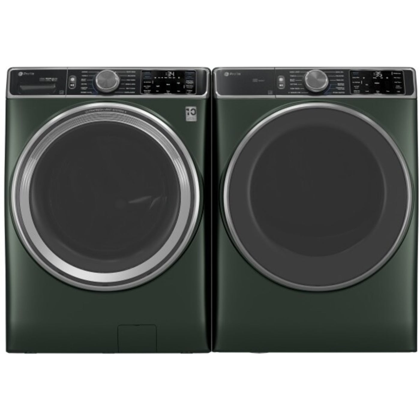 GE Appliances Profile  28 Inch Smart Front Load Washer & GE Profile 28 Inch Smart Front Load Gas Dryer - PFW955SPWGN