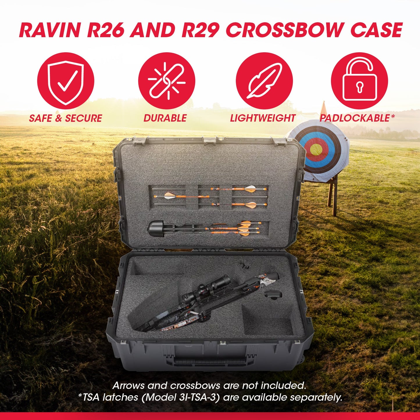 SKB iSeries Ravin R26 and R29 Military Grade Crossbow Case, Black (Open Box) - 218907