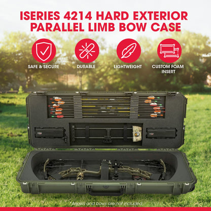 SKB Cases iSeries 4214 Hard Exterior Parallel Limb Bow Case, Green - 215404