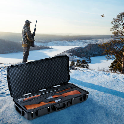SKB Cases iSeries Hard Exterior Double Custom Breakdown Shotgun Case, Black - 215406