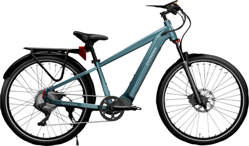 Samson Cycrown Dremax Electric Commuter Bike Step-Over Frame 852W 28 MPH 65 Mile Range 48V New - DREMAX-TEAL