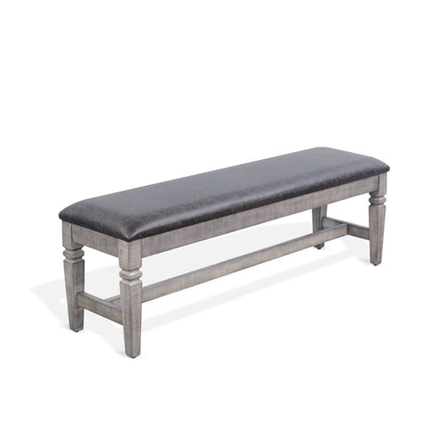 Sunny Designs Homestead Hills - Cushioned Bench - Tobacco Leaf / Alpine Gray - 1640TA