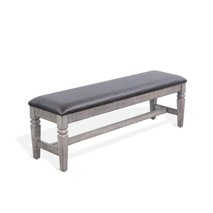 Sunny Designs Homestead Hills - Cushioned Bench - Tobacco Leaf / Alpine Gray - 1640TA