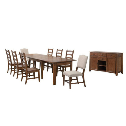 Sunset Trading Simply Brook 10 Piece 134" Rectangular Extendable Dining Set - DLU-BR134-C85AMSB10P