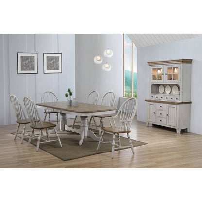 Sunset Trading Country Grove 8 Piece 96" Oval Double Pedestal Extendable Dining Table Set - DLU-CG4296-124SGOBH8