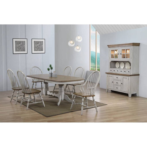 Sunset Trading Country Grove 8 Piece 96" Oval Double Pedestal Extendable Dining Table Set - DLU-CG4296-124SGOBH8
