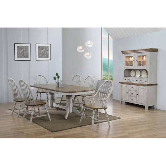 Sunset Trading Country Grove 8 Piece 96" Oval Double Pedestal Extendable Dining Table Set - DLU-CG4296-124SGOBH8