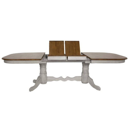 Sunset Trading Country Grove 8 Piece 96" Oval Double Pedestal Extendable Dining Table Set - DLU-CG4296-124SGOBH8