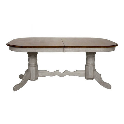 Sunset Trading Country Grove 8 Piece 96" Oval Double Pedestal Extendable Dining Table Set - DLU-CG4296-30AGOBH8
