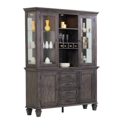 Sunset Trading Shades of Gray 9 Piece 82" Rectangular Extendable Dining Set - DLU-EL9282-C90-BH9PC