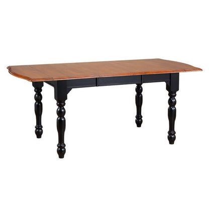 Sunset Trading Black Cherry Selections 5 Piece 72" Rectangular Drop Leaf Extendable Dining Set - DLU-TDX3472-820-AB5PC